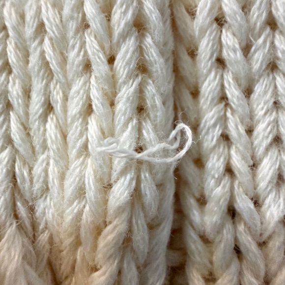 Polo Ralph Lauren Cream Cable Knit Short Sleeve Sweater Heart RL Patch XS - Picture 7 of 7